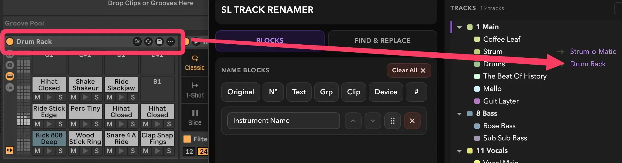 Grab the name of the first device - Operator, Serum ...